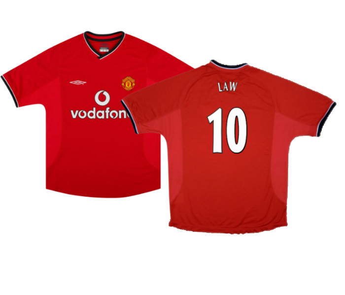 Manchester United 2000-02 Home Shirt ((Very Good) XL) (LAW 10)