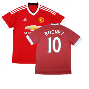 Manchester United 2015-16 Home Shirt ((Excellent) M) (Rooney 10)_0