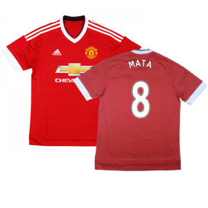 Manchester United 2015-16 Home Shirt ((Excellent) XXL) (Mata 8)_0