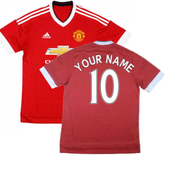 Manchester United 2015-16 Home Shirt ((Good) S) (Your Name)