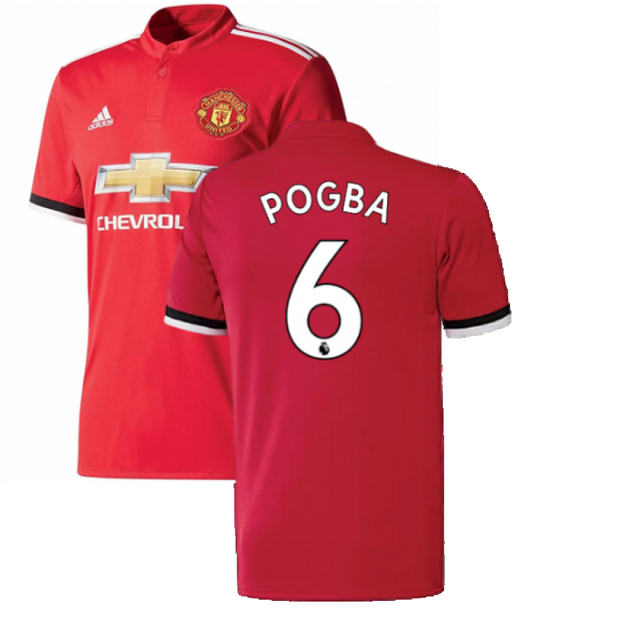 Manchester United 2017-18 Home Shirt ((Excellent) L) (Pogba 6)_0