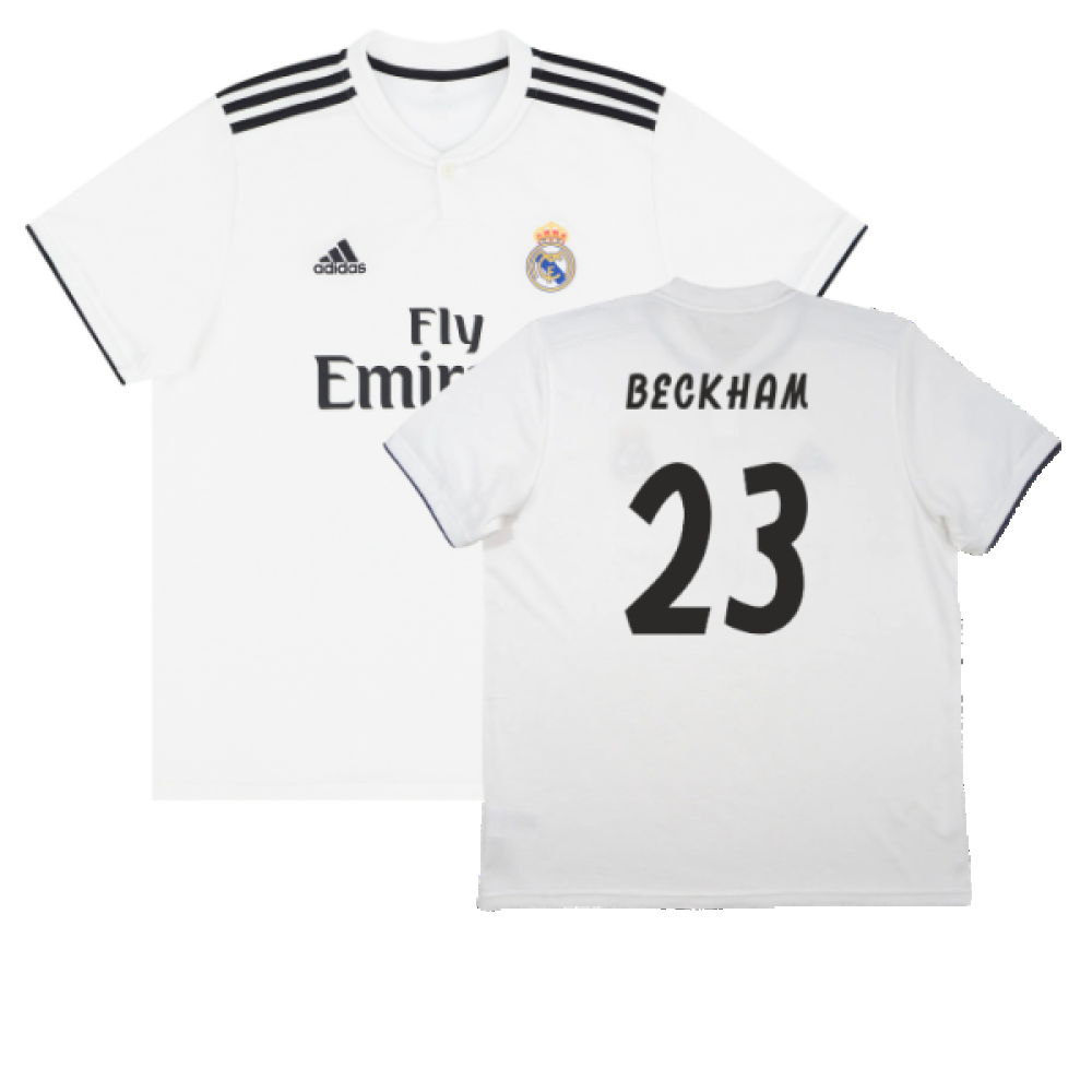 Real Madrid 2018-19 Home Shirt (S) (Very Good) (Beckham 23