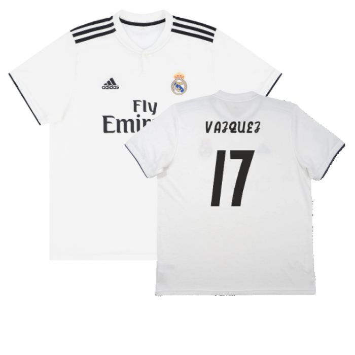 Real Madrid 2018-19 Home Shirt (S) (Very Good) (Vazquez 17)