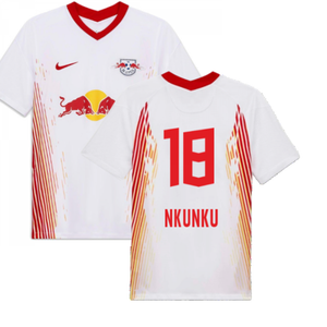 Red Bull Leipzig 2020-21 Home Shirt ((Excellent) S) (Nkunku 18)_0