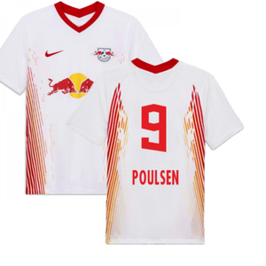 Red Bull Leipzig 2020-21 Home Shirt ((Excellent) S) (POULSEN 9)_0