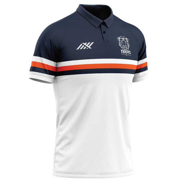 2021-2022 India Three Stripes Polo Shirt (White)