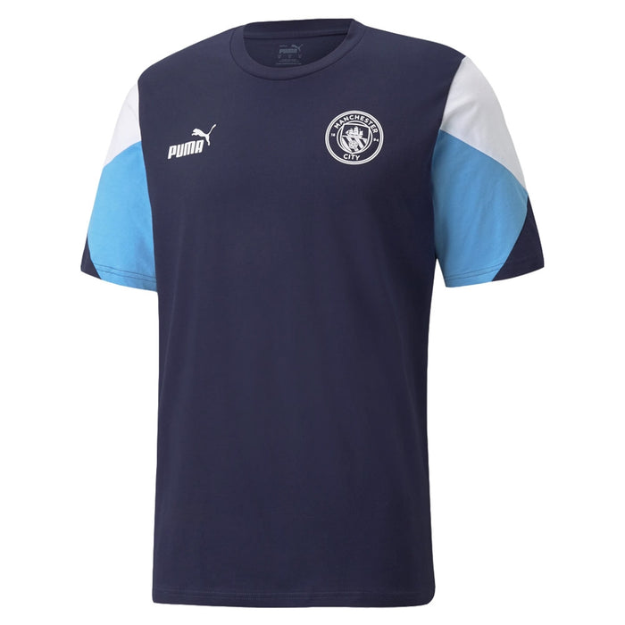 2021-2022 Man City FtblCulture Tee (Peacot)