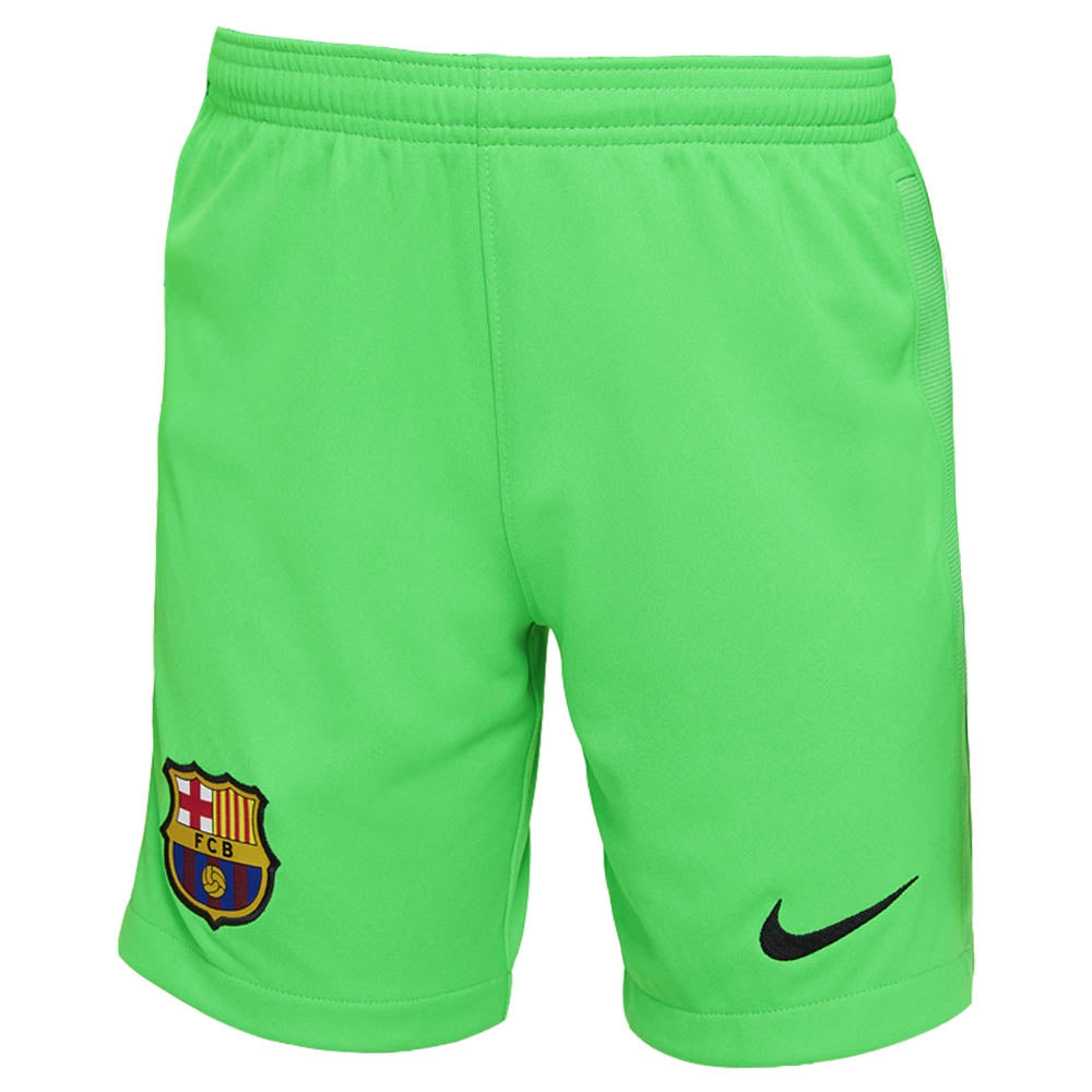 2021-2022 Barcelona Home Goalkeeper Shorts (Green) Kids