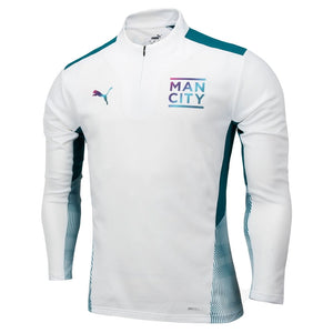 2021-2022 Man City Training Half Zip Top (White)_0