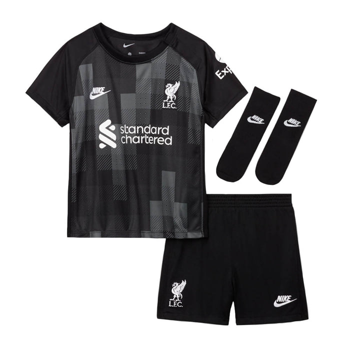 Liverpool 2021 2022 Goalkeeper Baby Kit Black Classic Football Kit