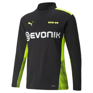 2021-2022 Borussia Dortmund Half Zip Top (Black)_0