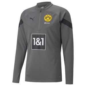 2022-2023 Borussia Dortmund Half Zip Top (Smoked Pearl)_0