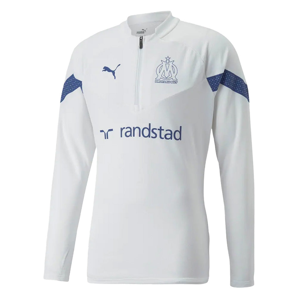 2022-2023 Marseille Half Zip Training Top (White) – Classic
