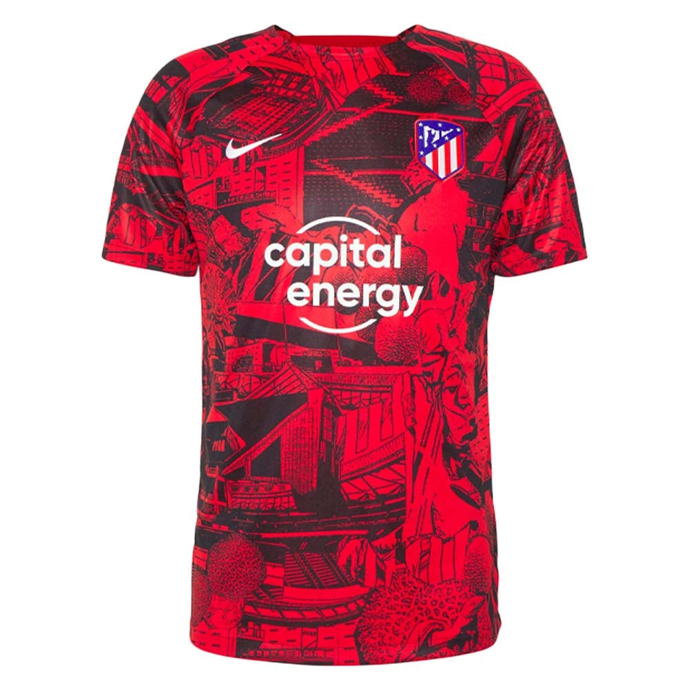 2022 2023 Atletico Madrid Pre Match Training Shirt Red Classic Football Kit