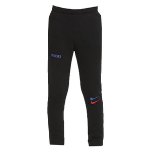 2022-2023 Barcelona Fleece Football Pants (Black) - Kids_0