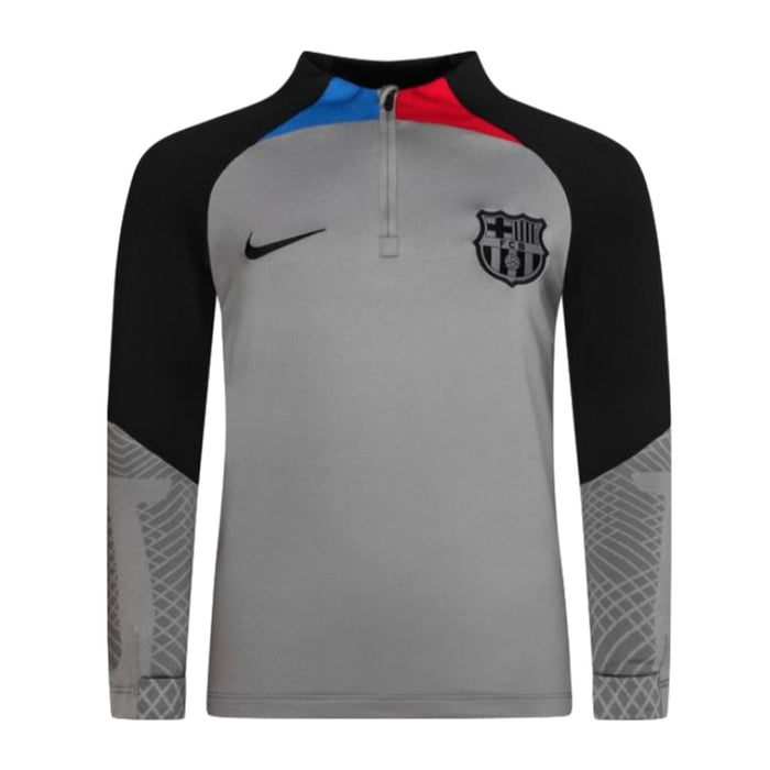 2022-2023 Barcelona Strike Drill Training Top (Grey) - Kids