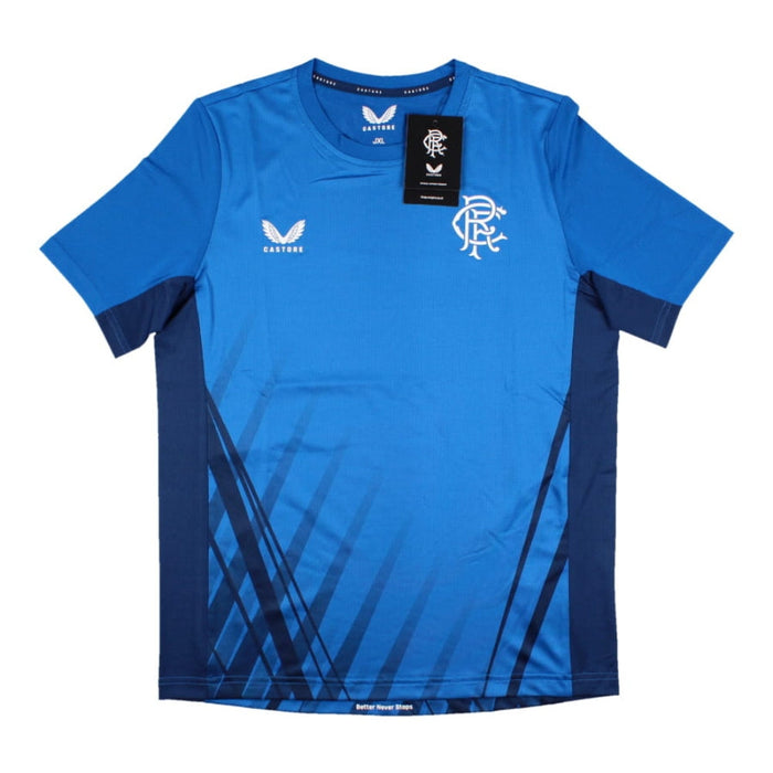 2022-2023 Rangers Training Short Sleeve T-Shirt (Blue) - Kids