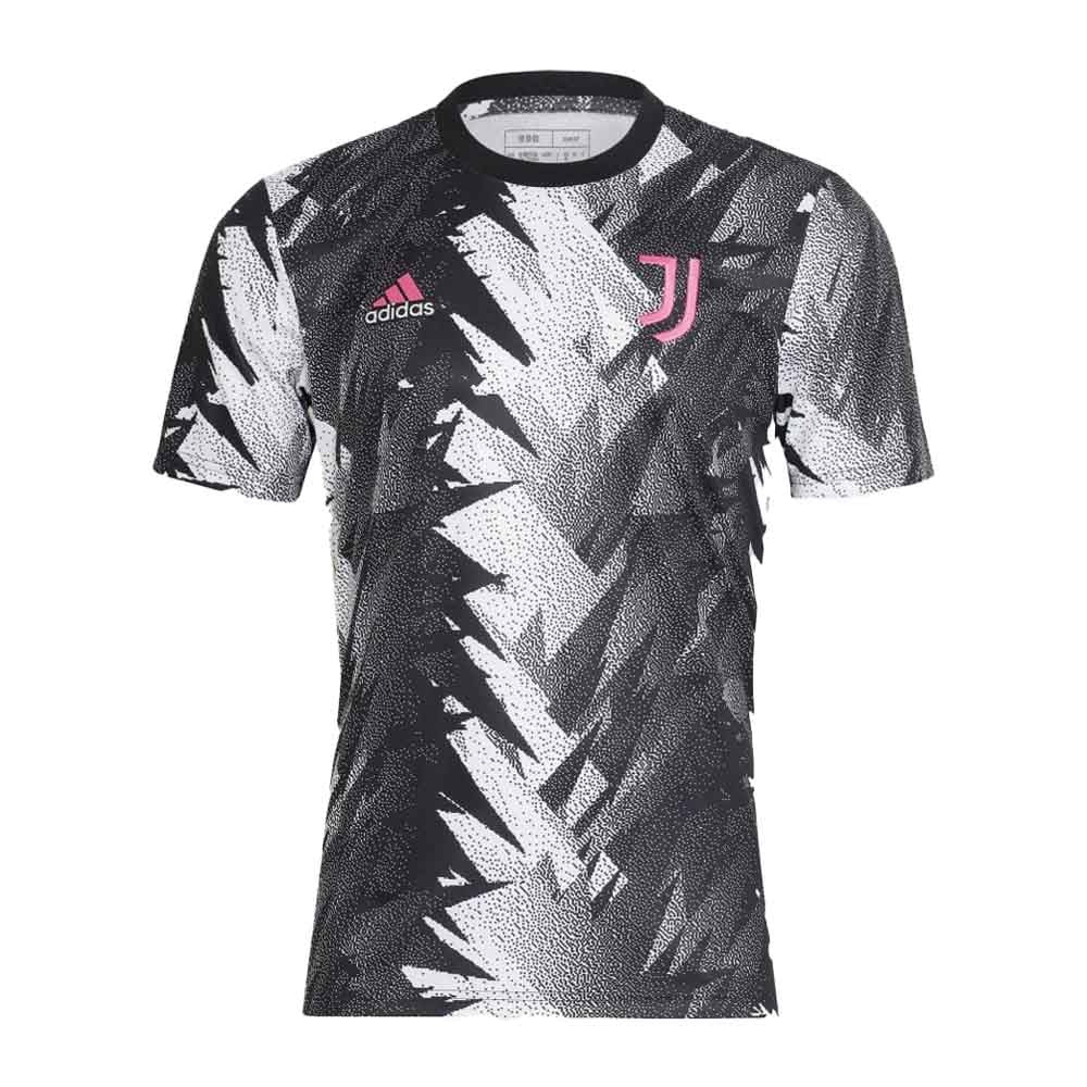 2022-2023 Juventus Pre-Match Training Shirt (Black-White - Main Image
