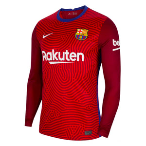 2020-2021 Barcelona Away Goalkeeper Shirt (Red) - Kids_0