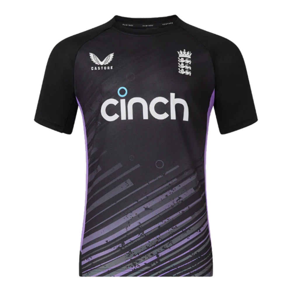 2024 England Cricket Training Short Sleeve Tee (Black) – Classic