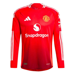 2024-2025 Man Utd Authentic Long Sleeve Home Shirt_0