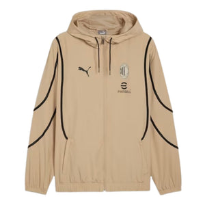 2024-2025 AC Milan Prematch Woven Jacket (Tan)_0