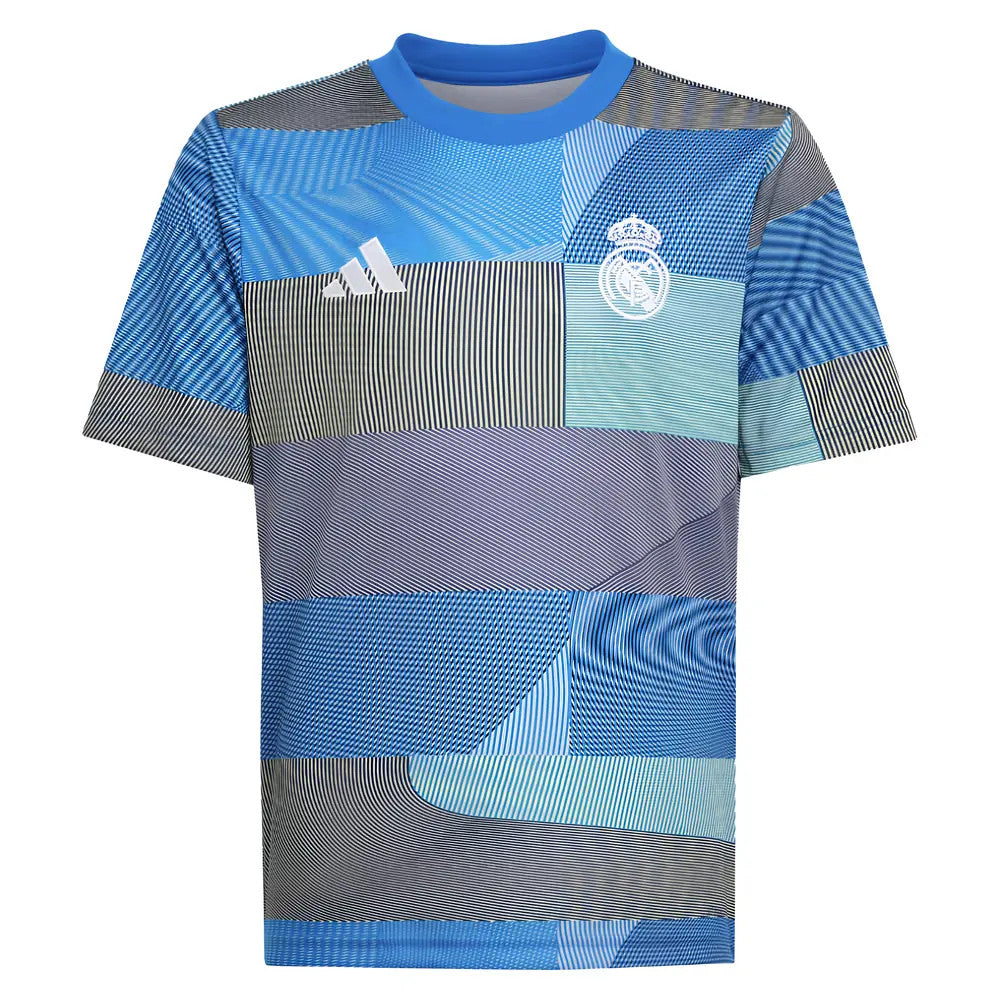 2025-2026 Real Madrid Pre-Match Shirt (Blue) - Kids_0