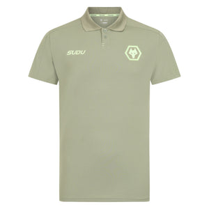2025-2026 Wolves Players Travel Polo Shirt (Khaki)_0