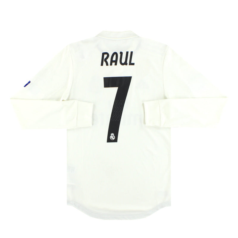 2018-19 Real Madrid adidas CL Authentic Home Shirt Raul #7  L/S *Mint* XS