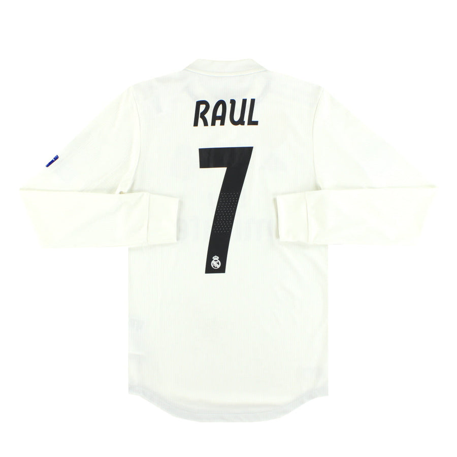 2018-19 Real Madrid adidas CL Authentic Home Shirt Raul #7  L/S *Mint* XS