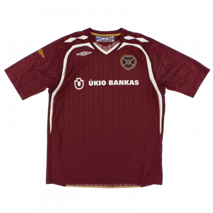 Hearts 2007-08 Home Football Shirt ((Excellent) M)