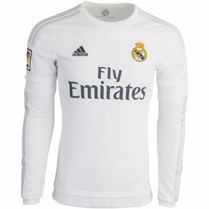 Real Madrid 2015-16 Long Sleeve Home Shirt (9-10y) Raul #7 (Excellent)_1