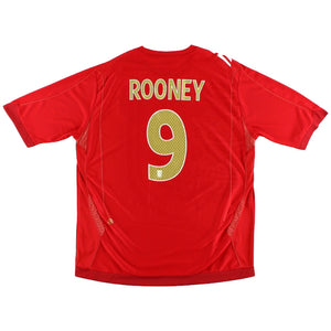 England 2006-08 Away Shirt (Rooney #9) (XXL) (Excellent)_0