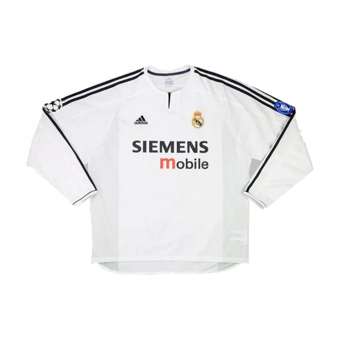 Real Madrid 2003-04 Home Long Sleeve Shirt (M) (Mint)