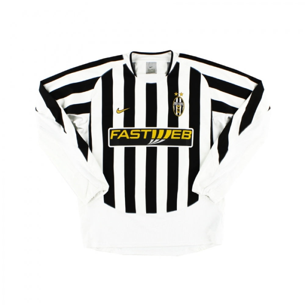 Juventus 2003-04 Long Sleeve Home Shirt (M) (Very Good) – Classic