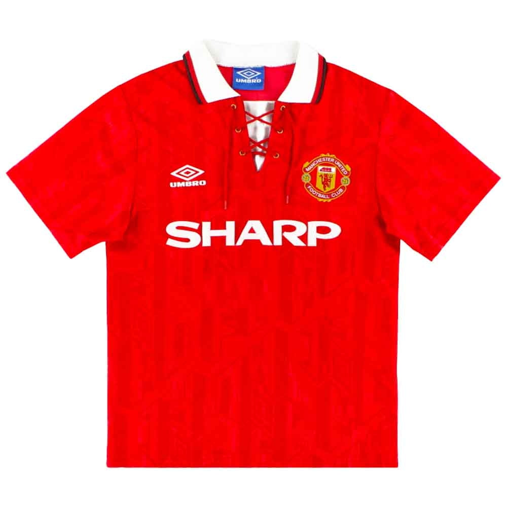 ウェア UMBRO Manchester United 92-94  kit Manchester United 1992-94 Home Shirt (L) (Excellent