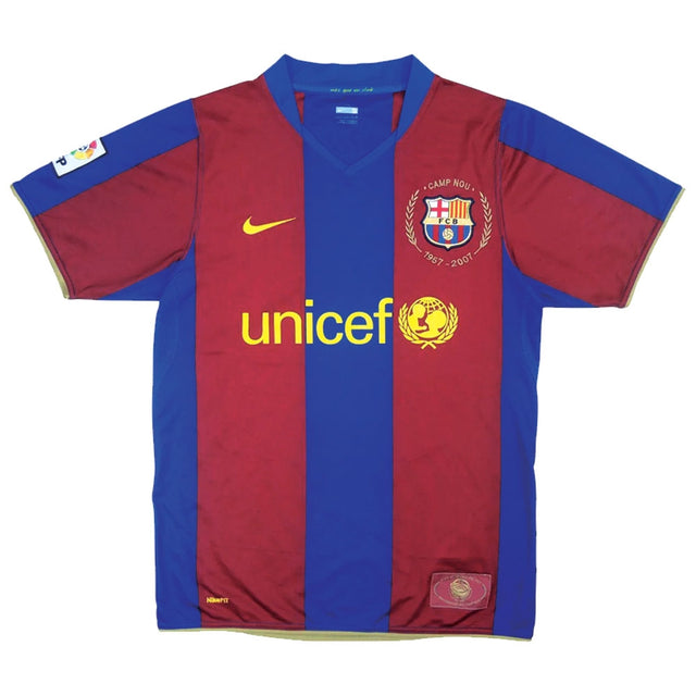Barcelona 2007-08 Home Shirt (S) (Excellent)_0
