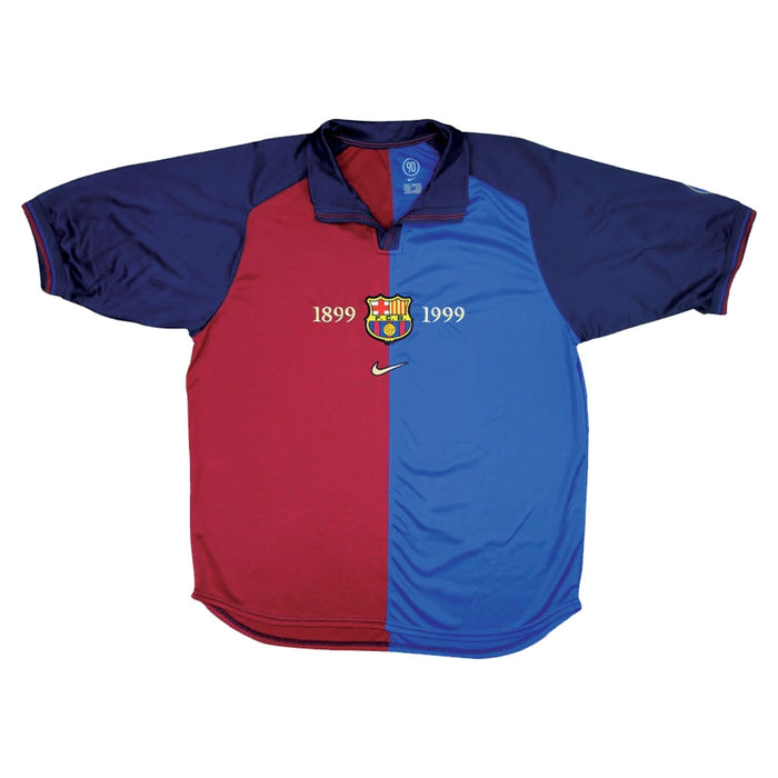 Barcelona 1999-00 Home Shirt (M) (Very Good)
