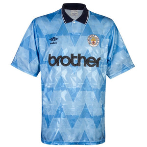 Manchester City 1989-91 Home Shirt (M) (Very Good)_0