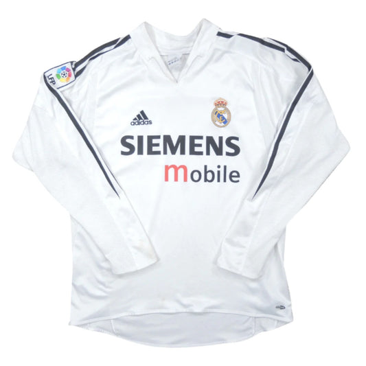 Real Madrid 2004-05 Long Sleeve Home Shirt (M) (Excellent)_0