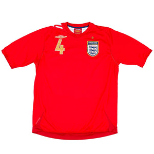 England 2006-08 Away Gerrard #4 (XXL) (Excellent)_0