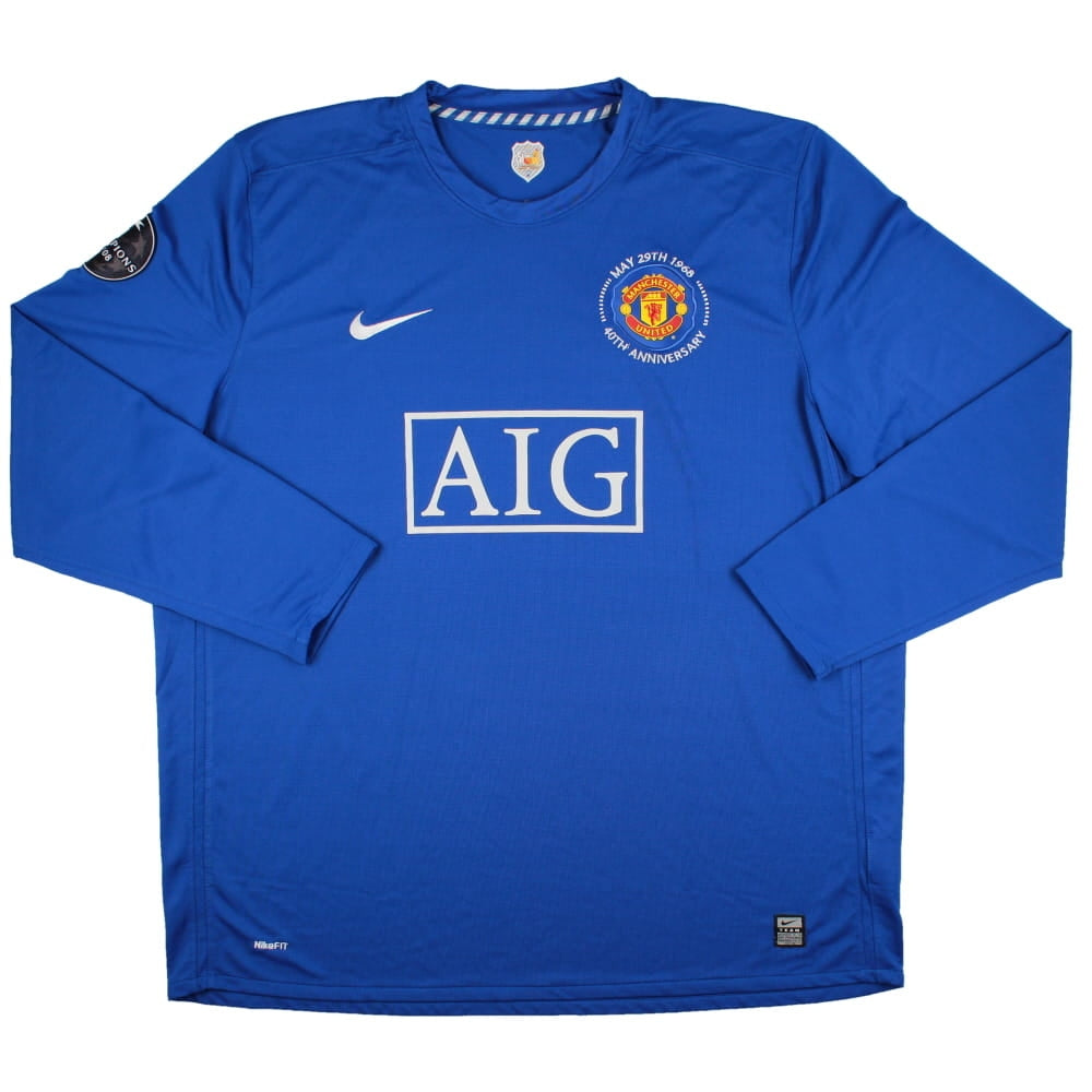 Manchester United 2008-09 L/S Third Shirt (Berbatov #9) (3XL