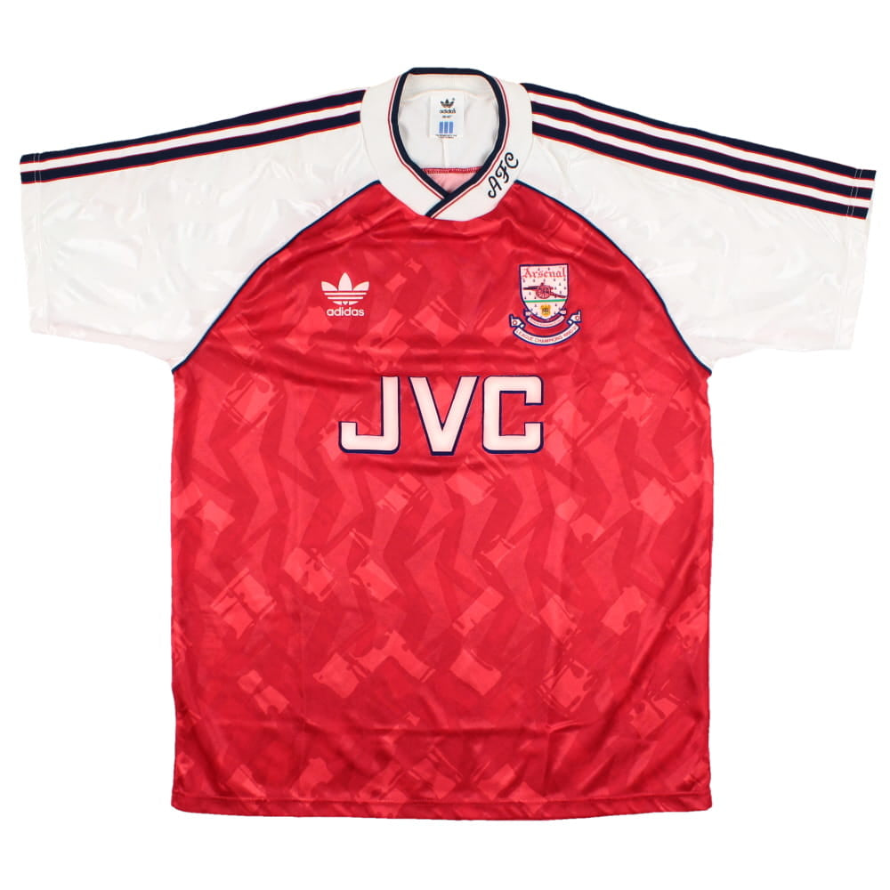 Arsenal 1990 1992 Home Shirt League Champions Badge Detail L Exce Arsenal 1990 1992 Home Shirt League Champions Badge Detail L Exce