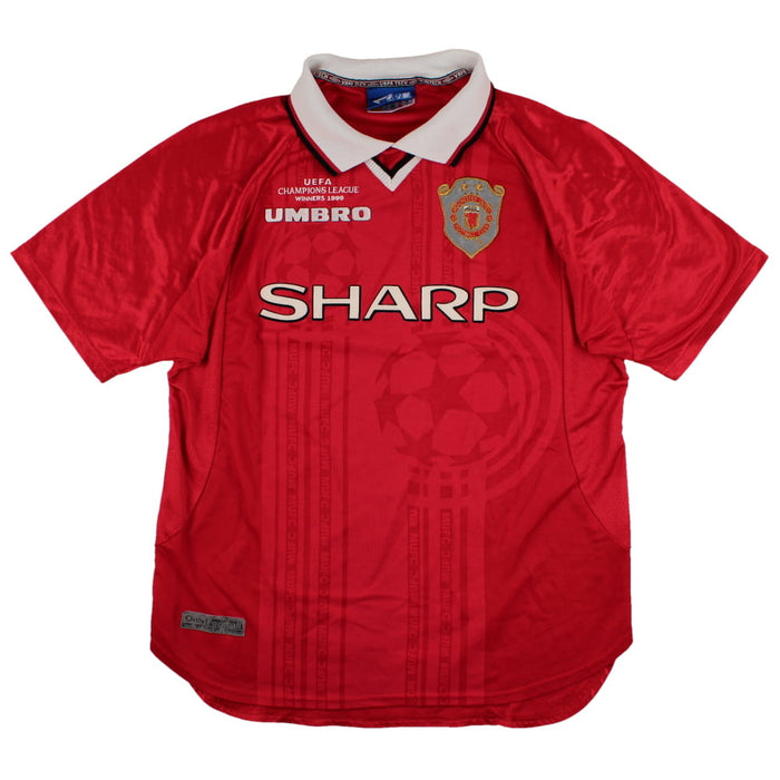 Manchester United 1998-00 European Home Shirt (XL) (Fair)