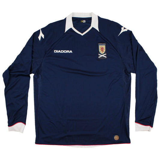 Scotland 2008-09 Long Sleeve Home Shirt (L) (Very Good)_0