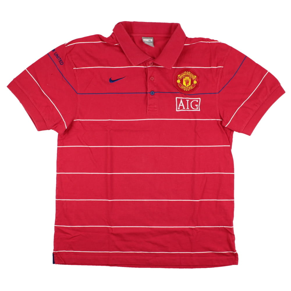Manchester United 2008-09 Nike Polo Shirt (XL) (Good) – Classic