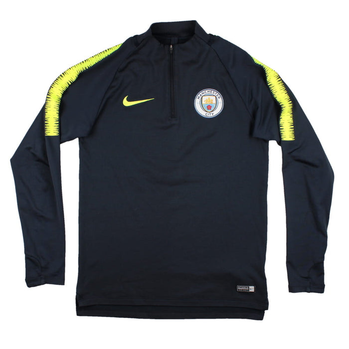 Manchester City 2018-19 Nike Long Sleeve Tracksuit Top (S) (Very Good)