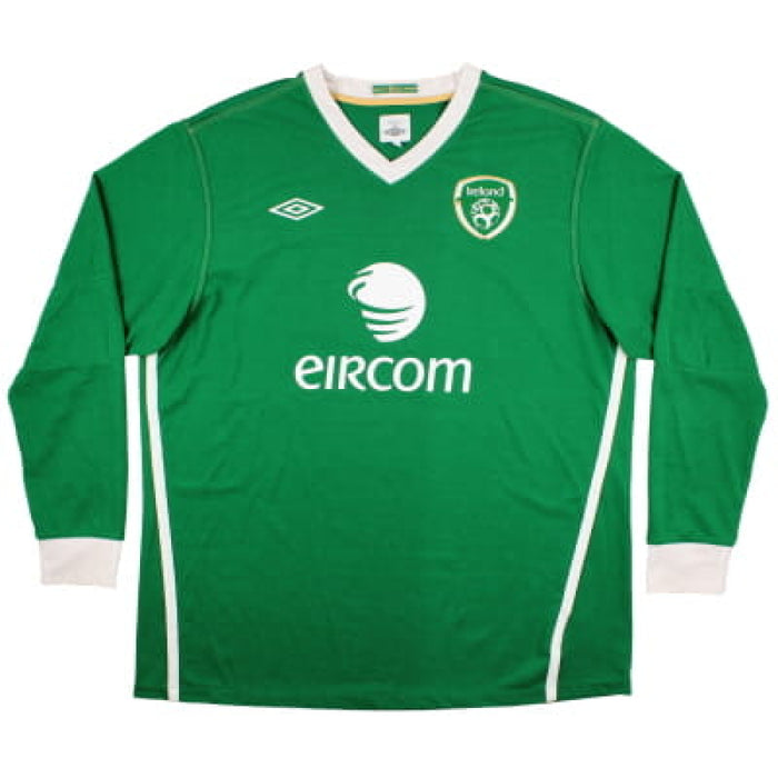 Republic of Ireland 2011-12 Long Sleeve Home Shirt (2XL) (Excellent)