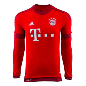 Bayern Munich 2015-16 Long Sleeve Home Shirt (M) (Very Good)_0
