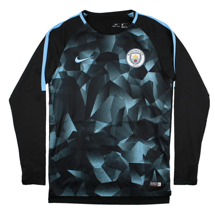 Manchester City 2017-18 Long Sleeve Nike Training Shirt (S) (Excellent)